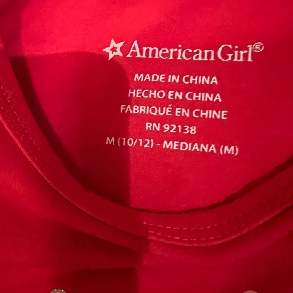 American Girl Red Long Sleeve Snowflake Tee Shirt
Size M (10-12) - Picture 5 of 6